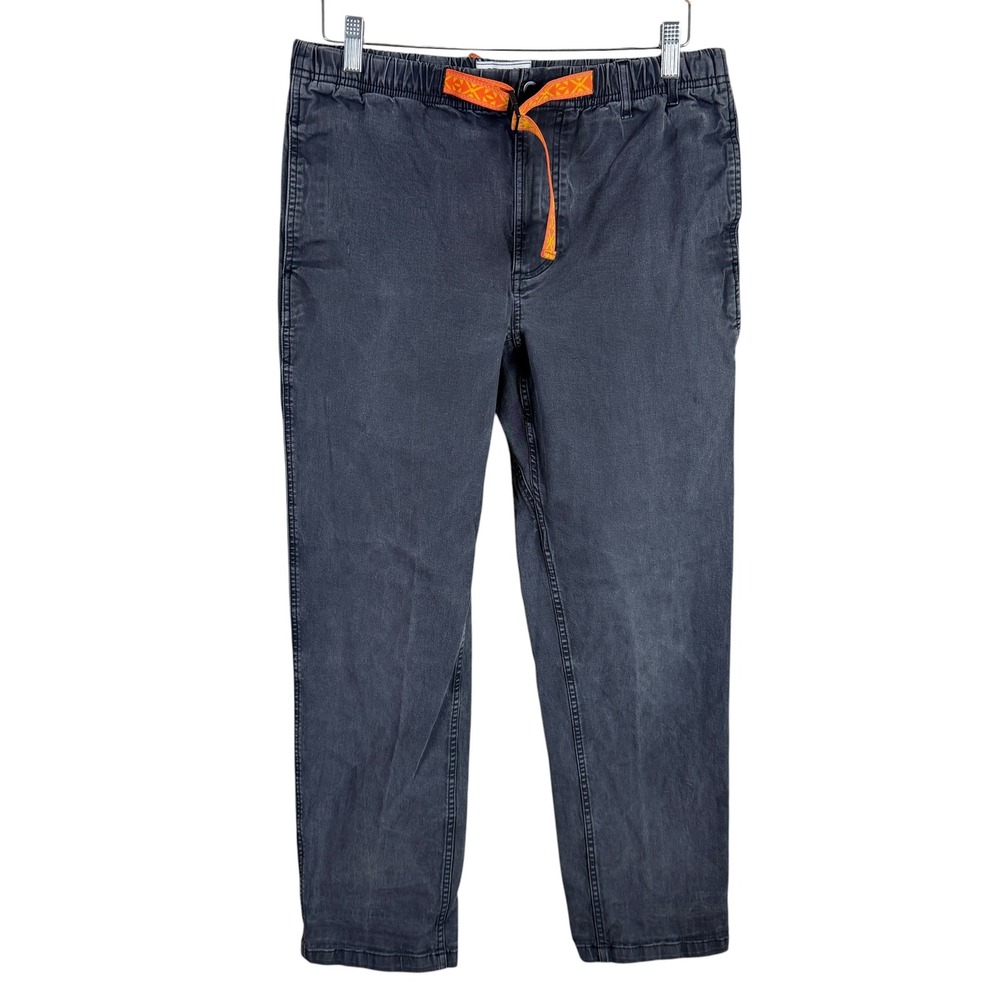 Stoic Pants Mens M Black Stretch Belted Gorpcore Climbing Hiking 30x29